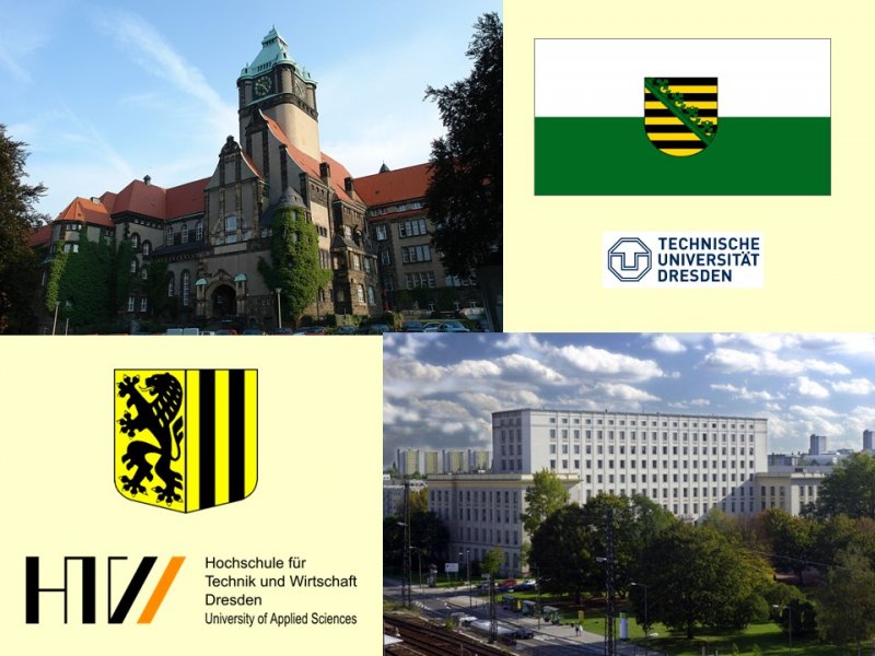 uczelnie, miejsca pracy dydaktycznej i naukowej Profesora: Görgesbau Technische Uniwersität Dresden oraz Gmach Główny Hochschule für Wirtschaft und Technik